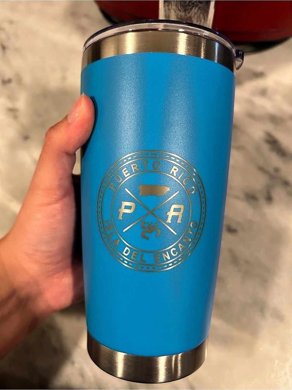Fashion Code Blue Stainless Steel Tumbler